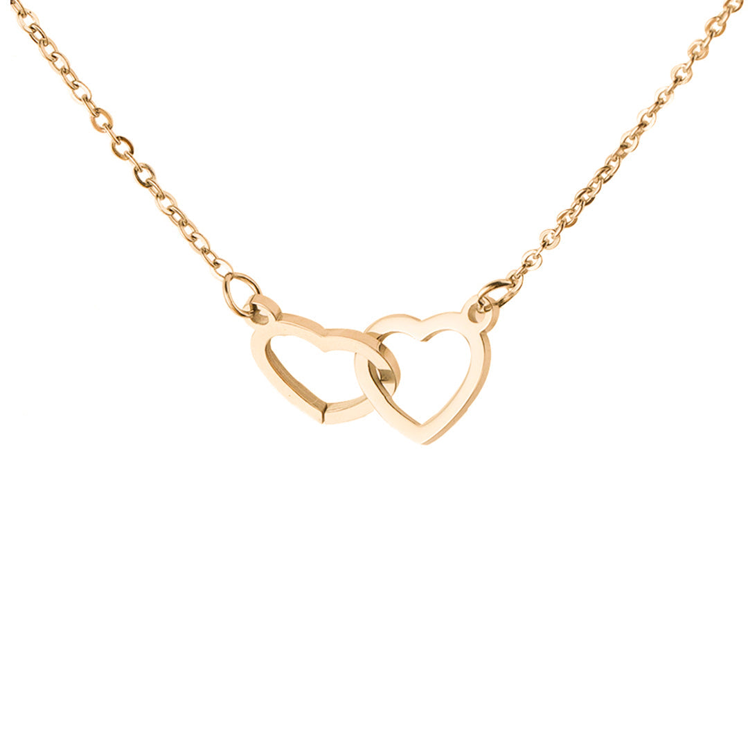 Regalo para mi Hija - Collar Corazón con caja de regalo con osito y rosa real