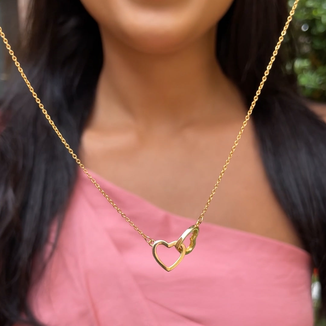 Regalo para mi Hija - Collar Corazón con caja de regalo con osito y rosa real