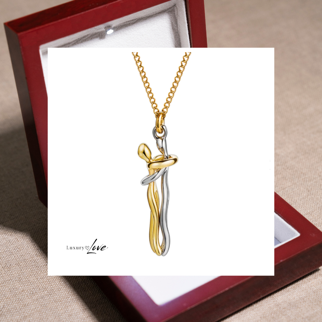 Collar Abrazo-Eterno® para mi Hija (con Nota especial y Caja de madera con luz)