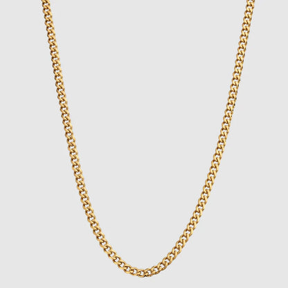 Collar Cuban Style® Dorado para mi Hombre (con carta dedicada y Caja con Luz)