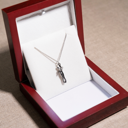 Collar Abrazo-Eterno®  para mi Hija (con Nota especial y Caja de madera con luz)