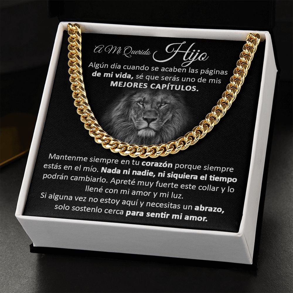 A Mi Querido Hijo - Cuban Link Chain Necklace