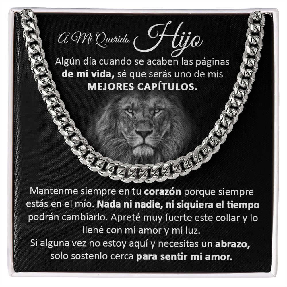A Mi Querido Hijo - Cuban Link Chain Necklace