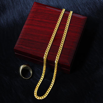 A Mi Querido Hijo - Cuban Link Chain Necklace
