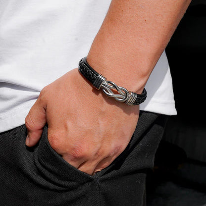 A MI HIJO | SIEMPRE UNIDOS | PULSERA DE CUERO